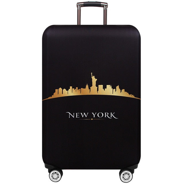 New York Paris Thicken Luggage Protective Cover 18-32inch Trolley Baggage Travel Bag Covers Elastic Protection Suitcase Case 271