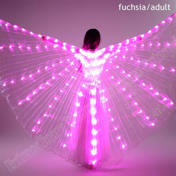 New Wings Sticks Adult Led Isis With Adjustable Belly Dance lamp Props 360 Degrees Accessories Children Open 360 Angle LED Wing