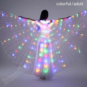 New Wings Sticks Adult Led Isis With Adjustable Belly Dance lamp Props 360 Degrees Accessories Children Open 360 Angle LED Wing