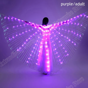 New Wings Sticks Adult Led Isis With Adjustable Belly Dance lamp Props 360 Degrees Accessories Children Open 360 Angle LED Wing