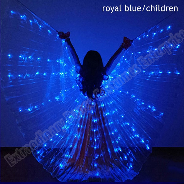 New Wings Sticks Adult Led Isis With Adjustable Belly Dance lamp Props 360 Degrees Accessories Children Open 360 Angle LED Wing