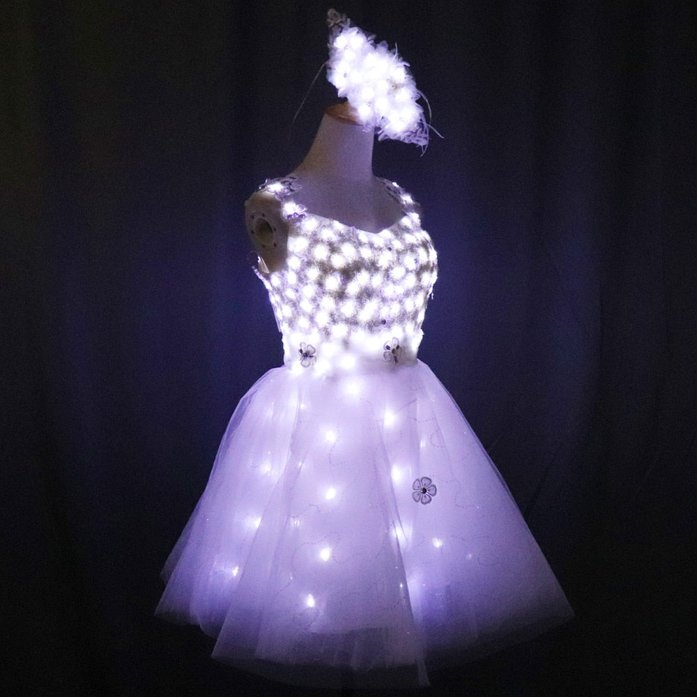 New Arrival Bride Light Up Luminous Clothes LED Costume Ballet Tutu Led Dresses For Dancing Skirts Wedding Party