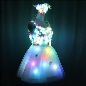 New Arrival Bride Light Up Luminous Clothes LED Costume Ballet Tutu Led Dresses For Dancing Skirts Wedding Party