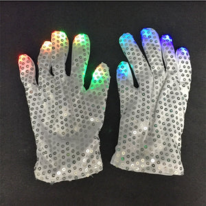 2018 Costume Leds Leds Gafas Led 2pairs Luminous Gloves Finger Light Dancing Club Props Up Toys Glowing Unique Glow Colorful